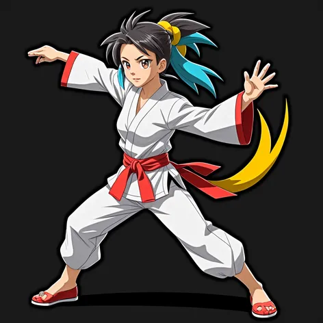 Karate woman with gi