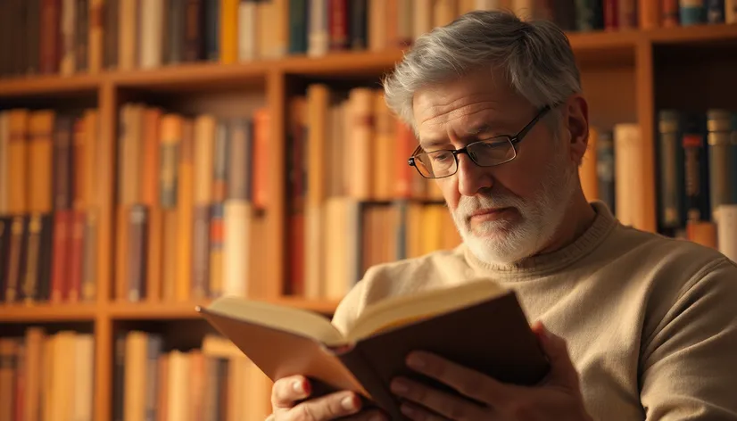 a man reading a