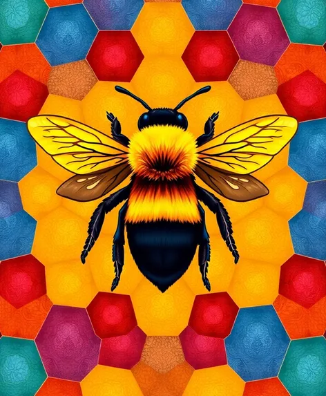 hexagon bee pattern for