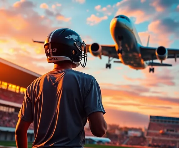 airplane football player photos