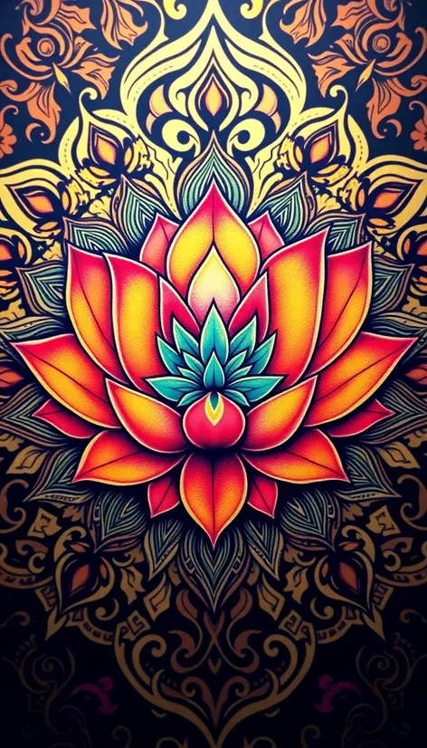 mandala tattoo lotus flower