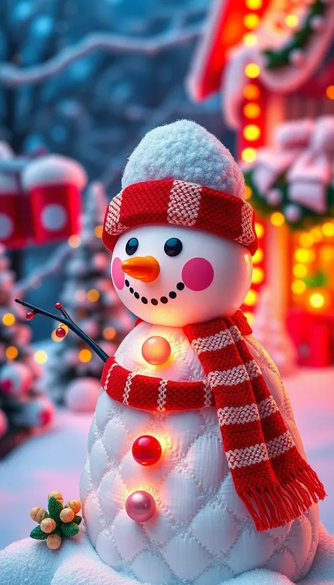 the colorful snowman