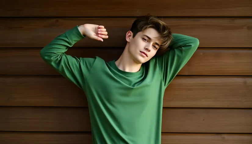 green long sleeve shirt