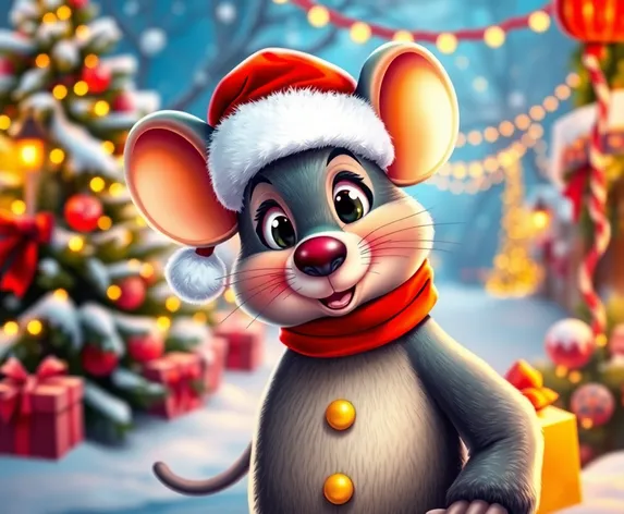 xmas mouse mascot