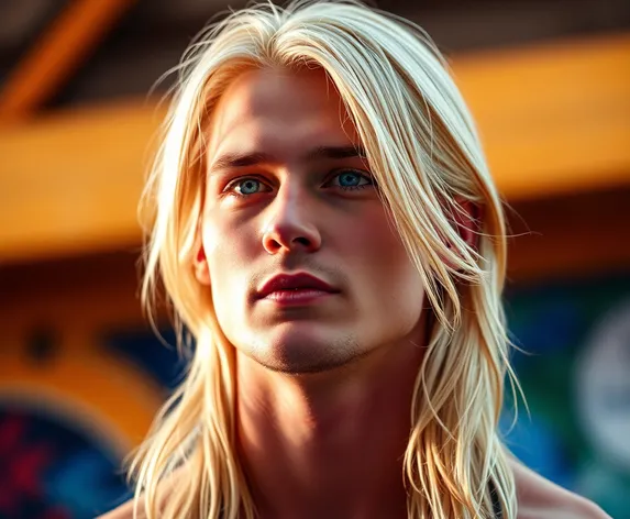 long hair male blonde