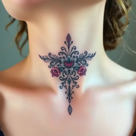 throat tattoos for women