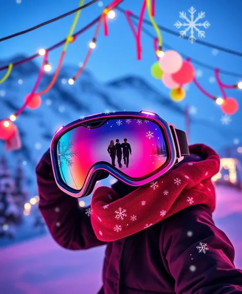 ski party goggle invitation