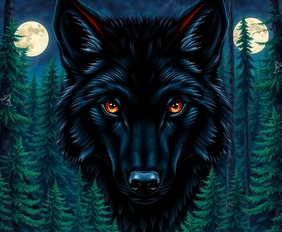 black wolf eyes