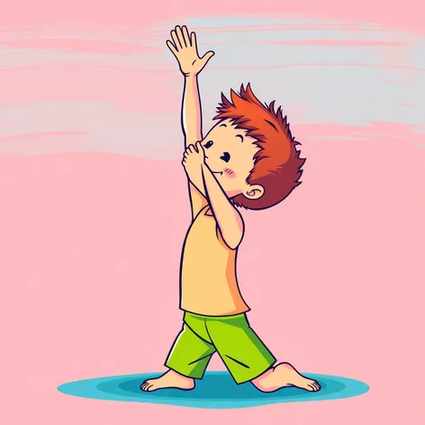 upward stretching kid exercise