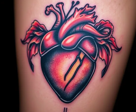 heart realistic tattoo