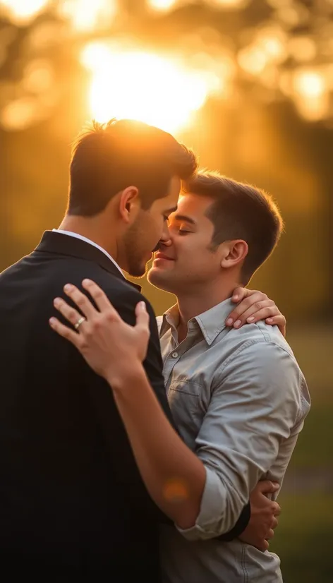 man and man kissing