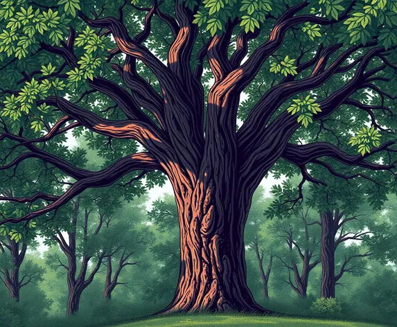 oak tree illustration