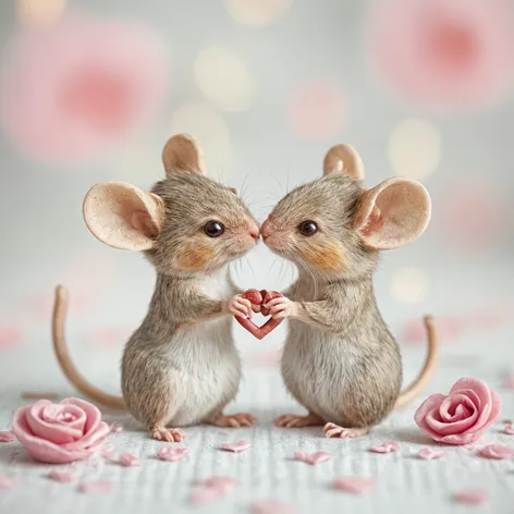 two mice in love