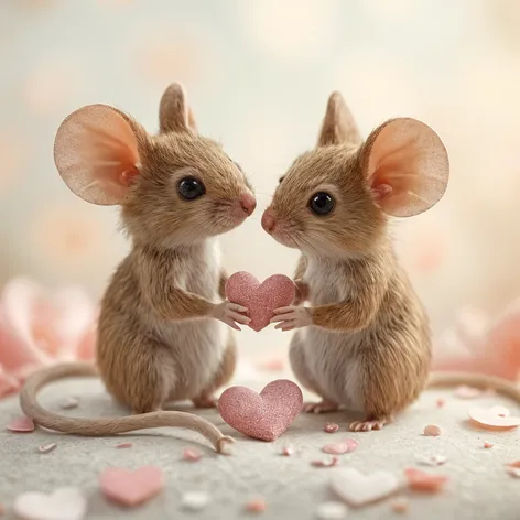 two mice in love