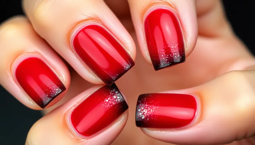 red and black ombre