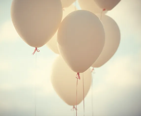 white balloons