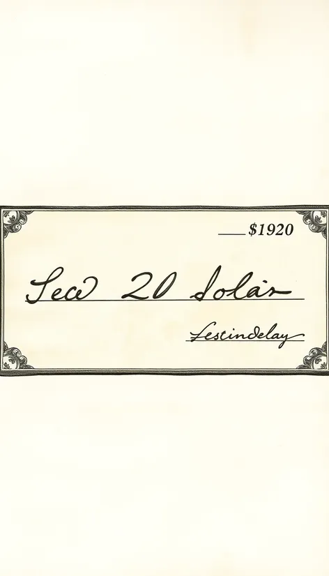 20 dollar check example