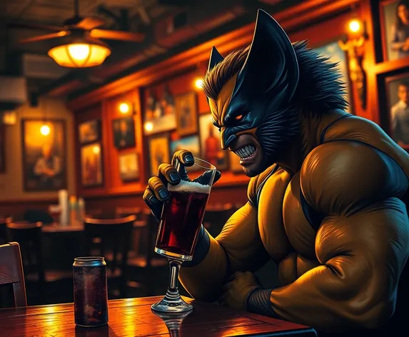 wolverine drinking