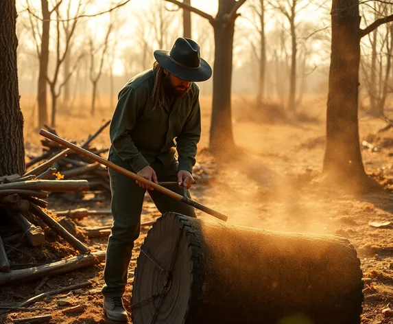 amish tree cutting