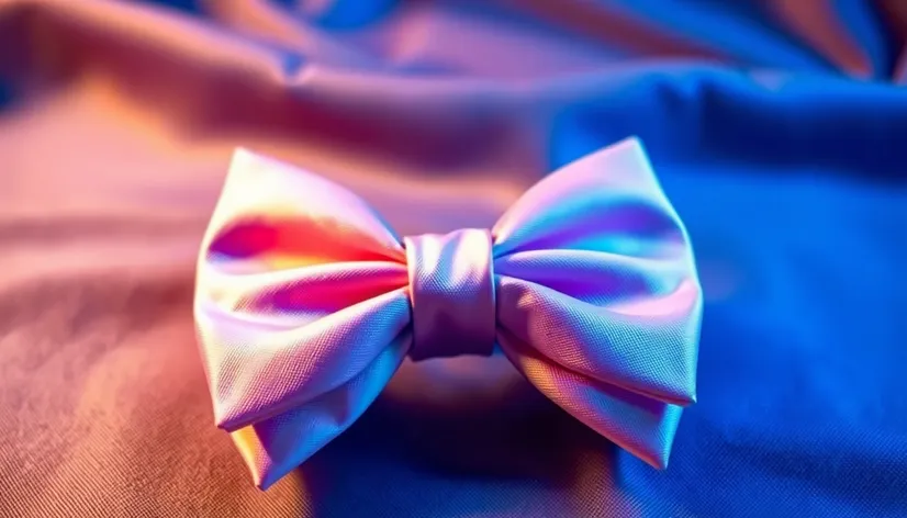 a pink bow tie