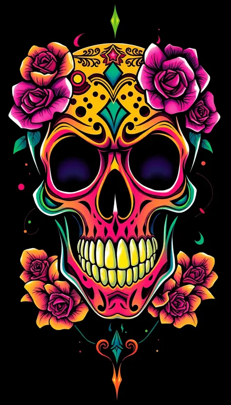 candy skull tattoo