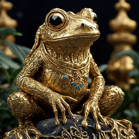 frog golden statue