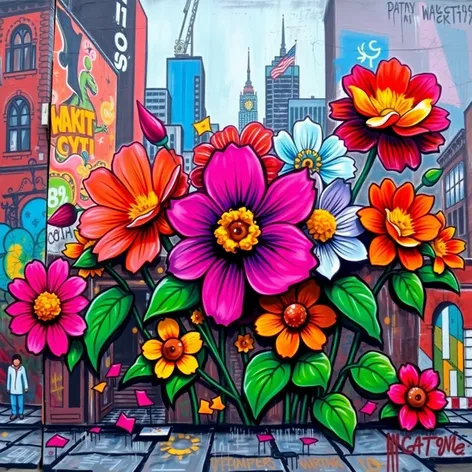 flower graffiti art