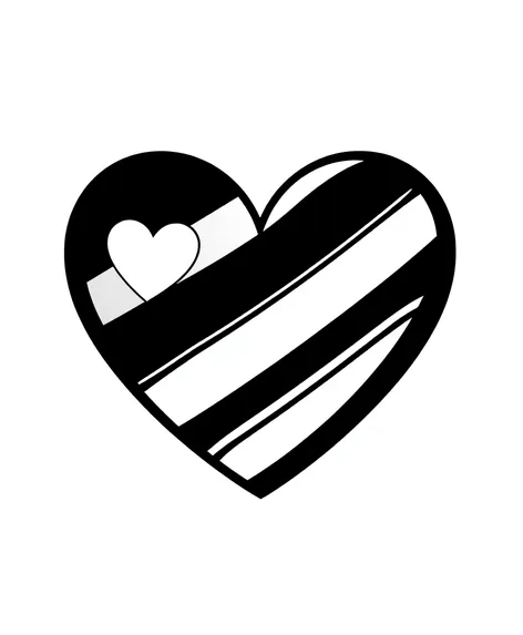 heart clipart black and