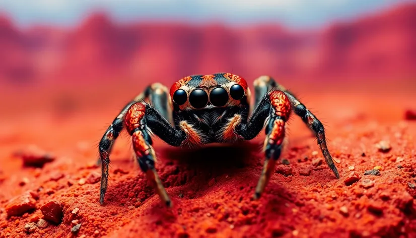 red back jumping spider