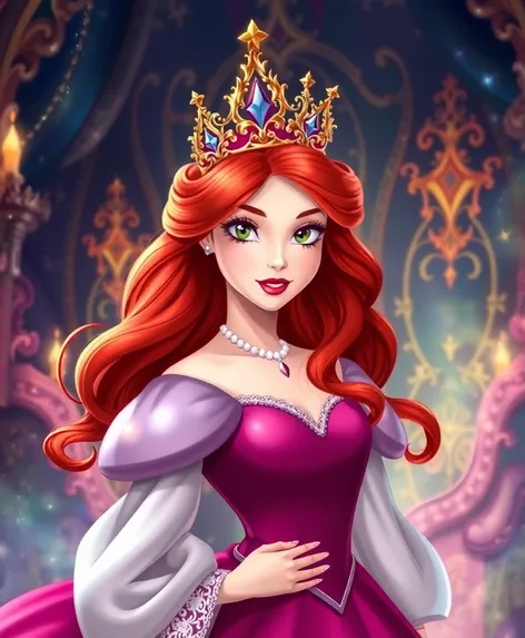 red hair princess disney