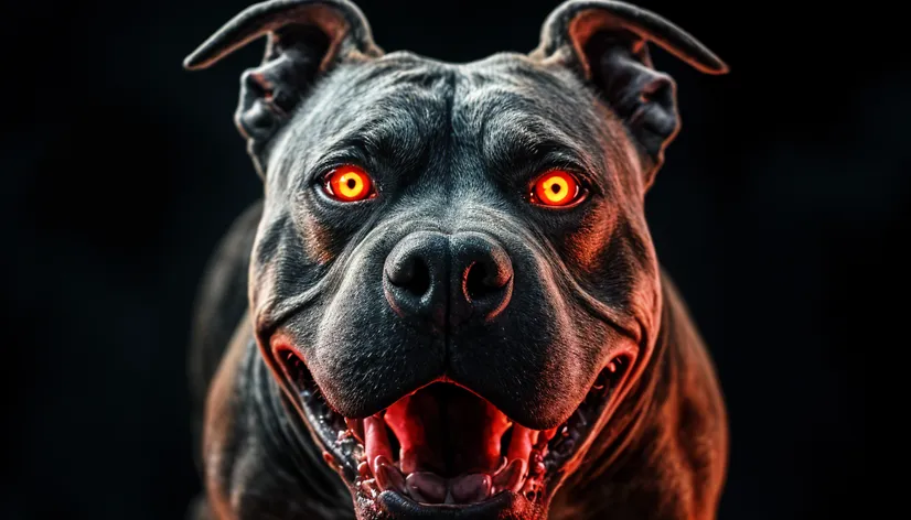 scary pitbull