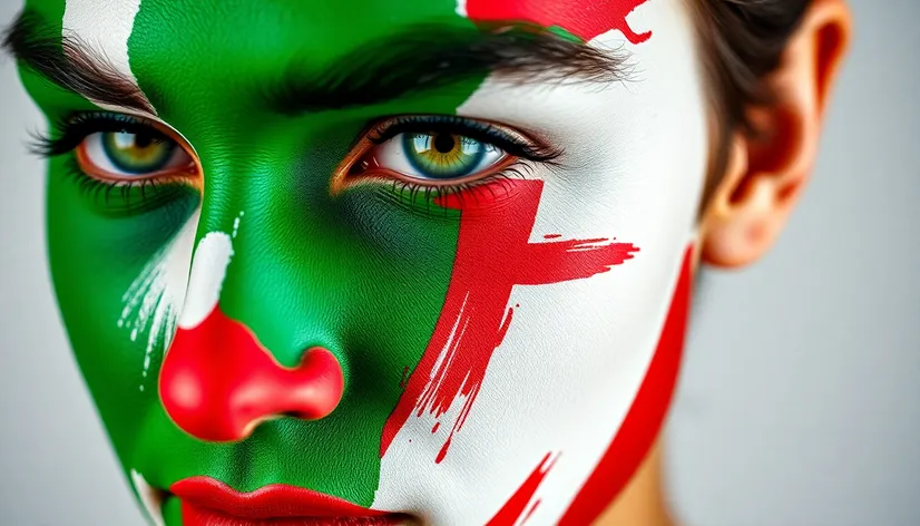 italian flag face paint