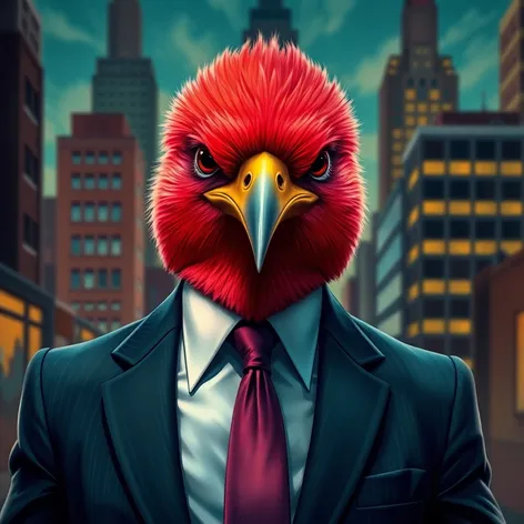 bird in suit