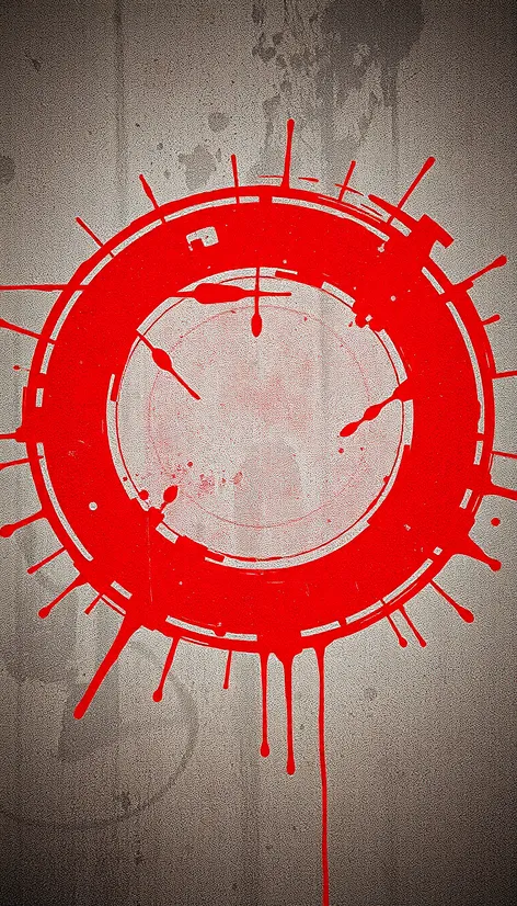 grunge circle red