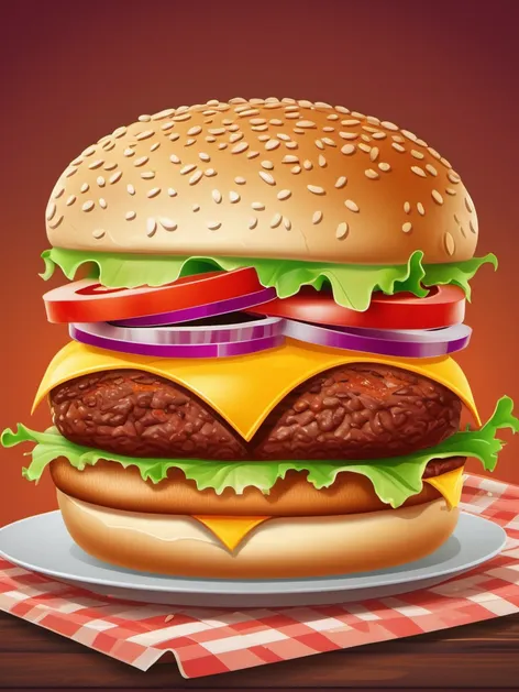 cartoon burger