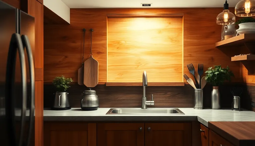 designer wood back splash