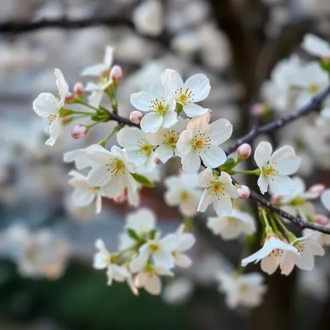 white cherry blossoms