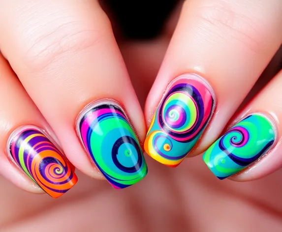 swirl nail designs