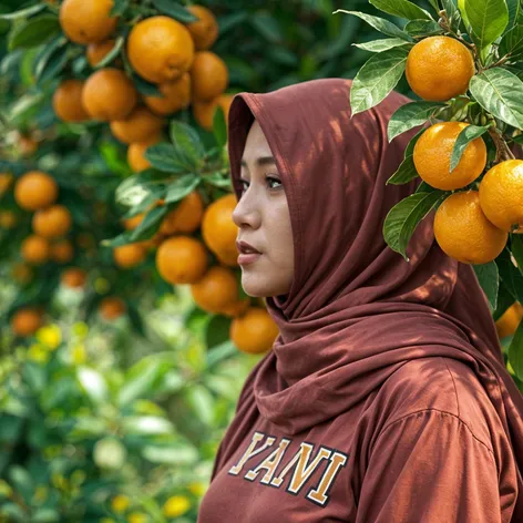 Seorang wanita indonesia berhijab