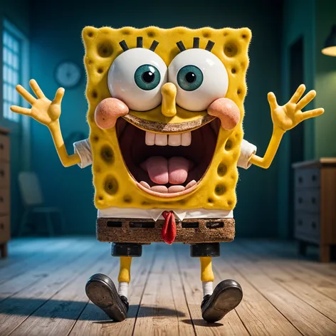 spongebob scared