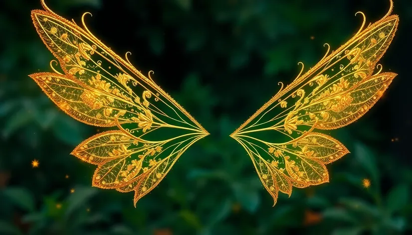 adult gold fairy wings