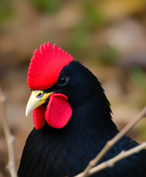 black bird with red