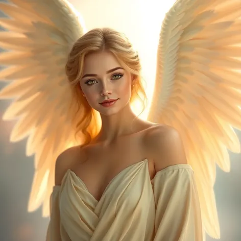 female beautiful guardian angel