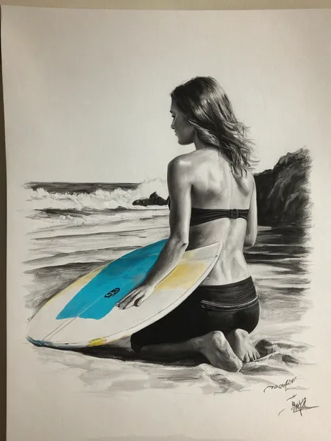 surf board drawing
