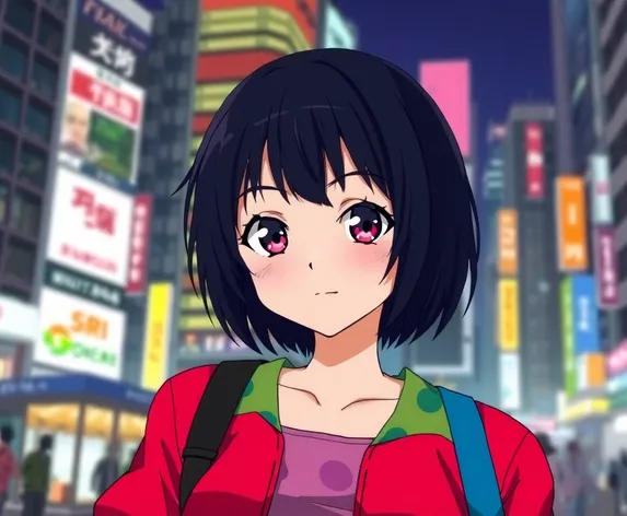 short black hair anime