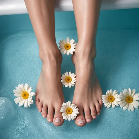 Girl feet, white young