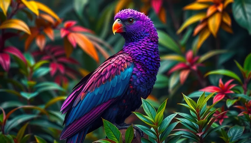 purple colored birds