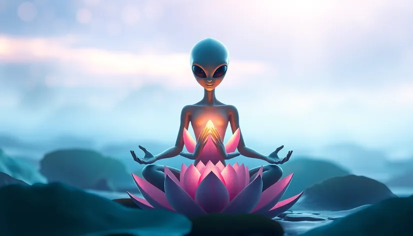 alien meditating