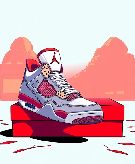 jordan 4 drawing template