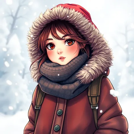 winter clothes drawing